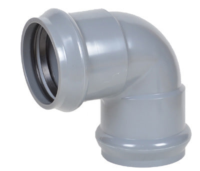 Al Adasani - 90mm (3") PVC Drainage 90° Bend with Rubber Ring