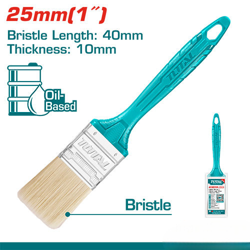 Total - 25mm (1") Plastic Handle Paint Brush