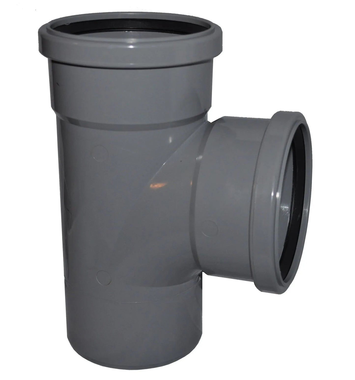 Al Adasani - 90mm (3") PVC Drainage Tee with Rubber Ring