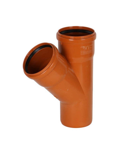 Al Adasani - 110mm (4") PVC Drainage Tee Y with Rubber Ring