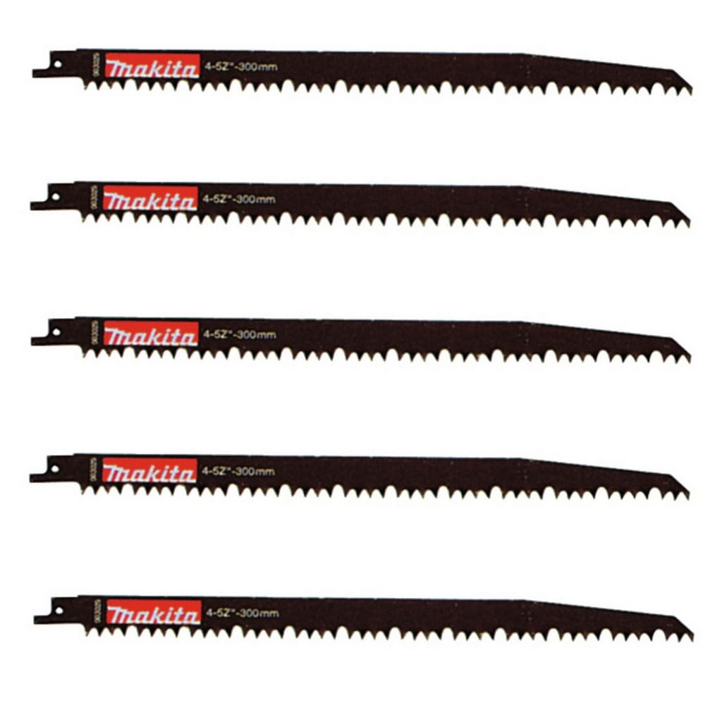 Makita - 300mm Reciprocating Saw Blade for Wood (5 Pcs)