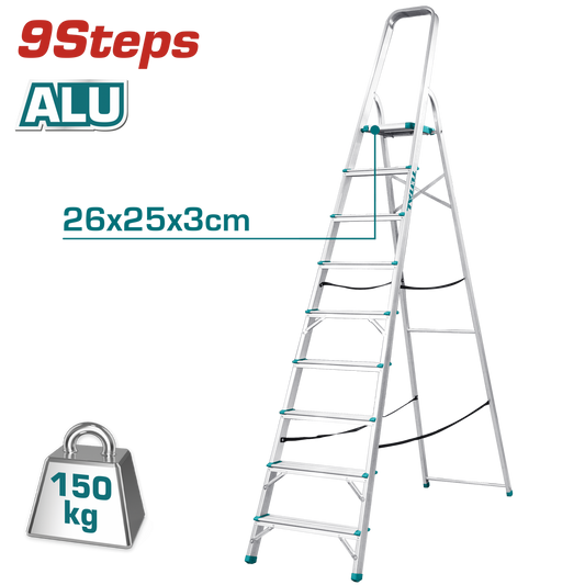 Total - Aluminum 9 Step Ladder