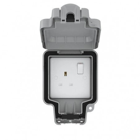 Hager - 13A WeatherProof Single Socket