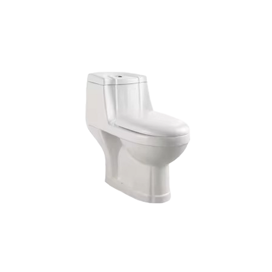 Zotto - 70 x 37 x 80 White One Piece Circular Toilet