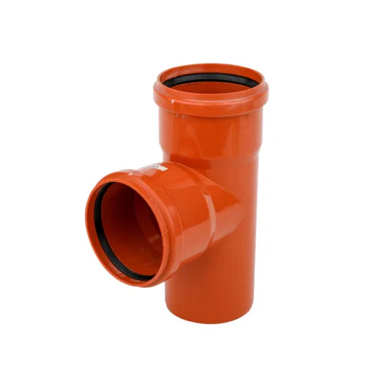 Al Adasani - 4" x 1.5" PVC Drainage Tee with Rubber Ring