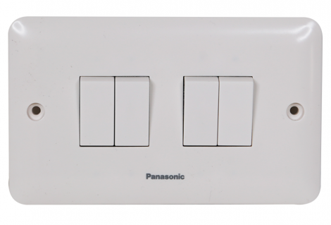 Panasonic - 10A, 4 Gang, Switch