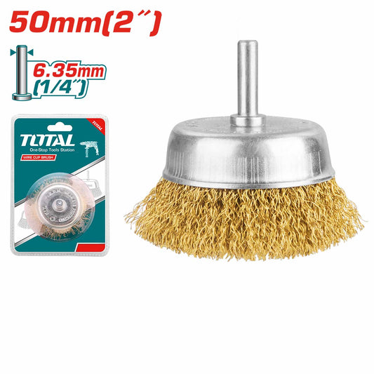 Total - 50mm (2") Wire Cup Brush with Shank