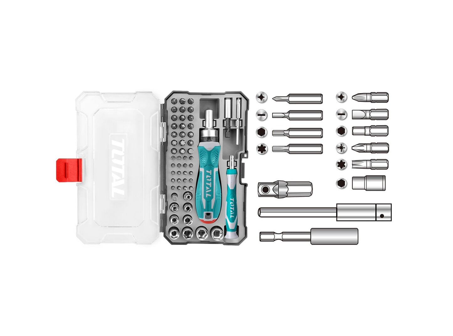 Total - Screwdriver Bit Set (55 Pcs)