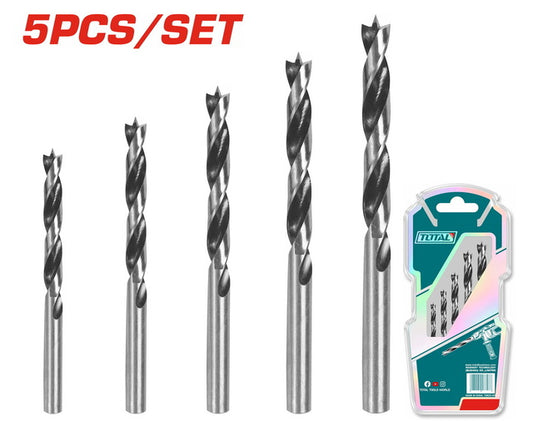 Total - Wood Drill Bits Set (5 Pcs)