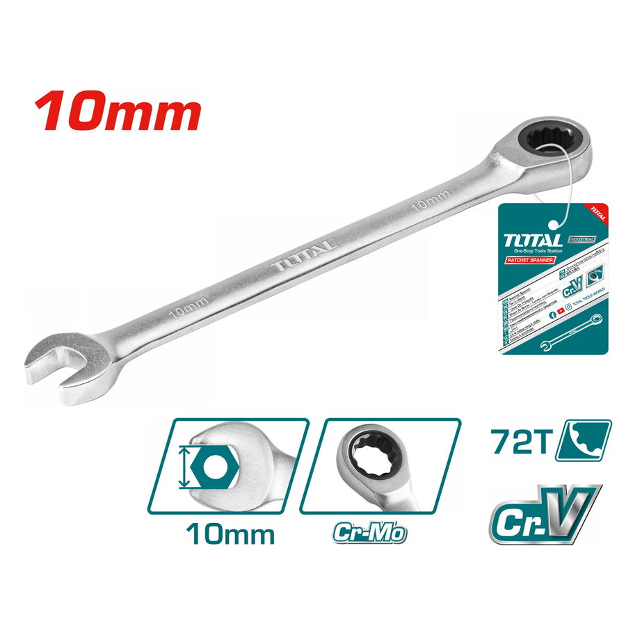 Total - 10mm Ratchet Spanner