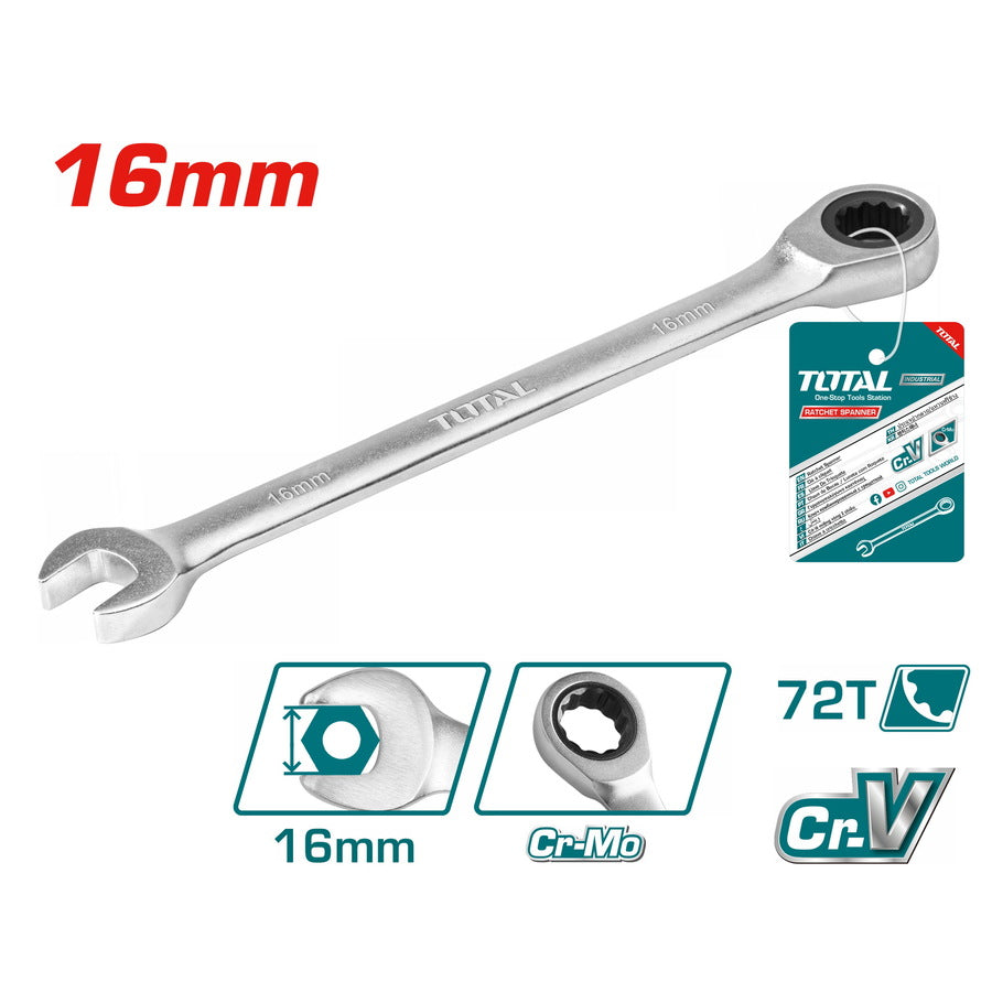 Total - 16mm Ratchet Spanner