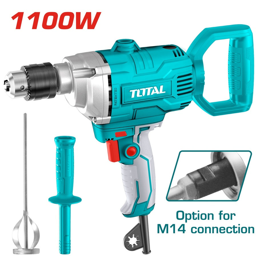 Total - 16mm 1100W Drill Mixer