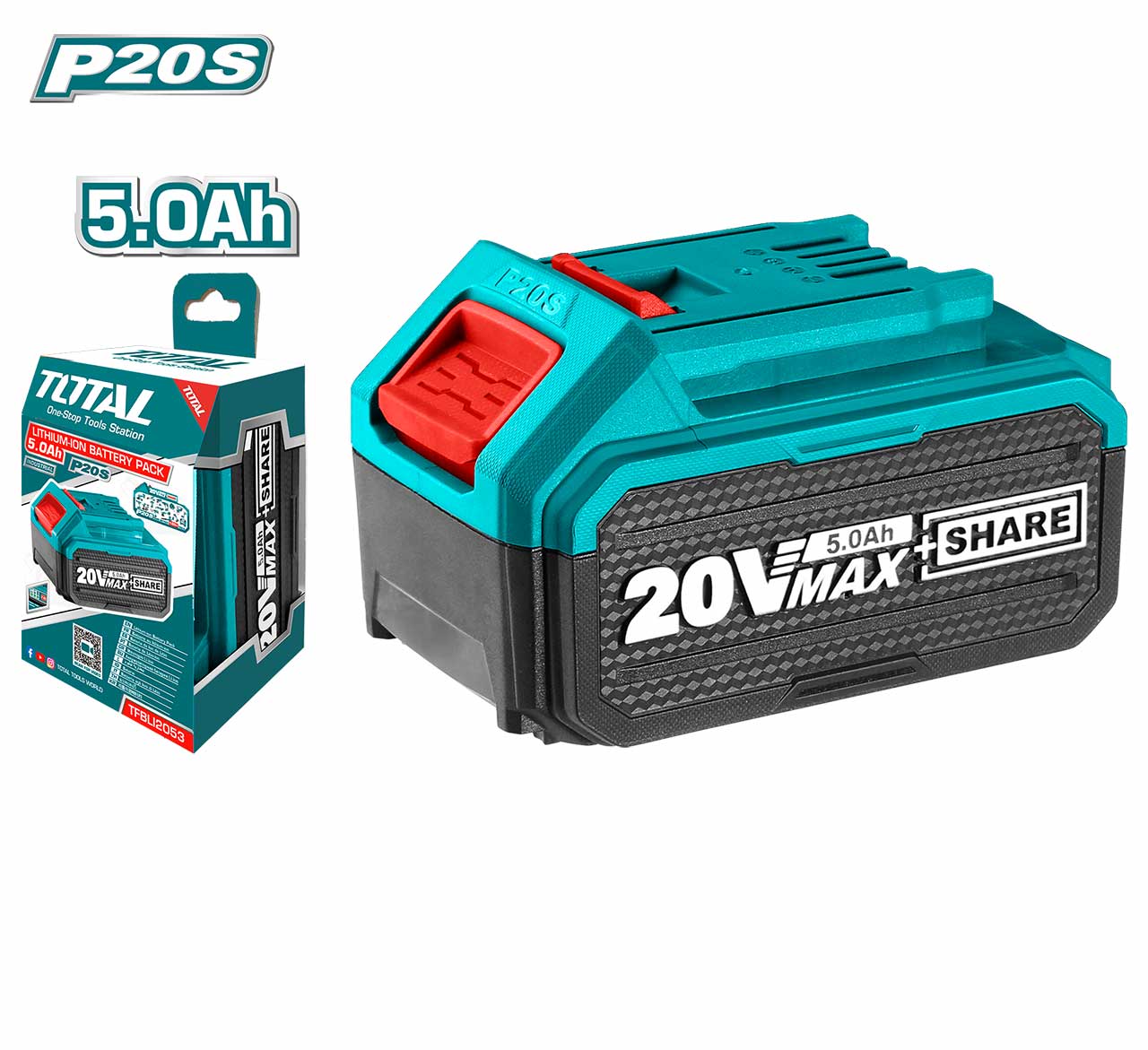 Total - 20V 5.0AH LI Battery Pack