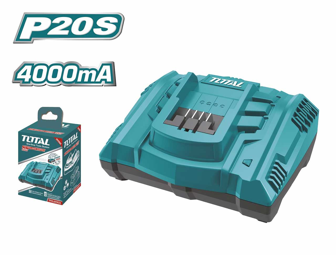 Total - 20V 2.0/4.0AH Fast Charger