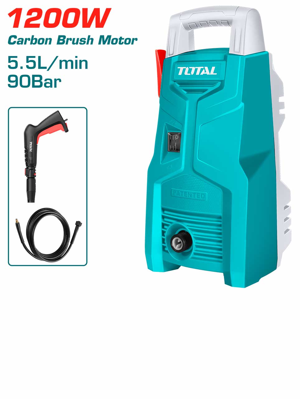 Total - 90Bar 1200W Pressure Washer