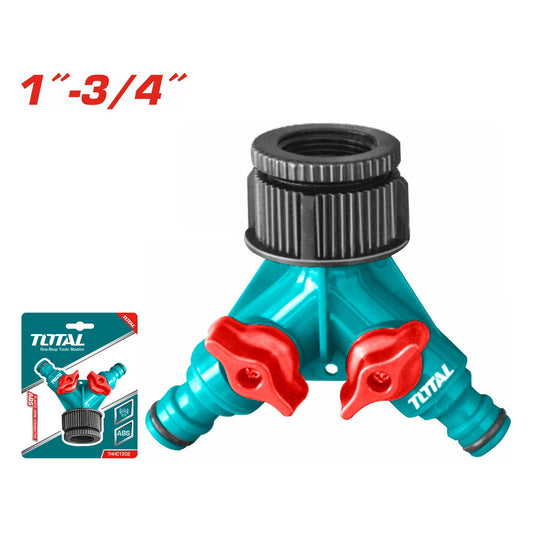 Total - 3/4" 2 Way Plastic Hose Connector