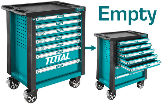 Total - 765 x 465 x 976 mm 7 Drawers Tool Cabinet