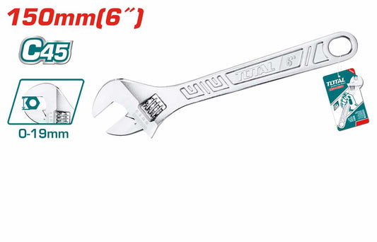 Total - 150mm (6") C45 Adjustable Wrench