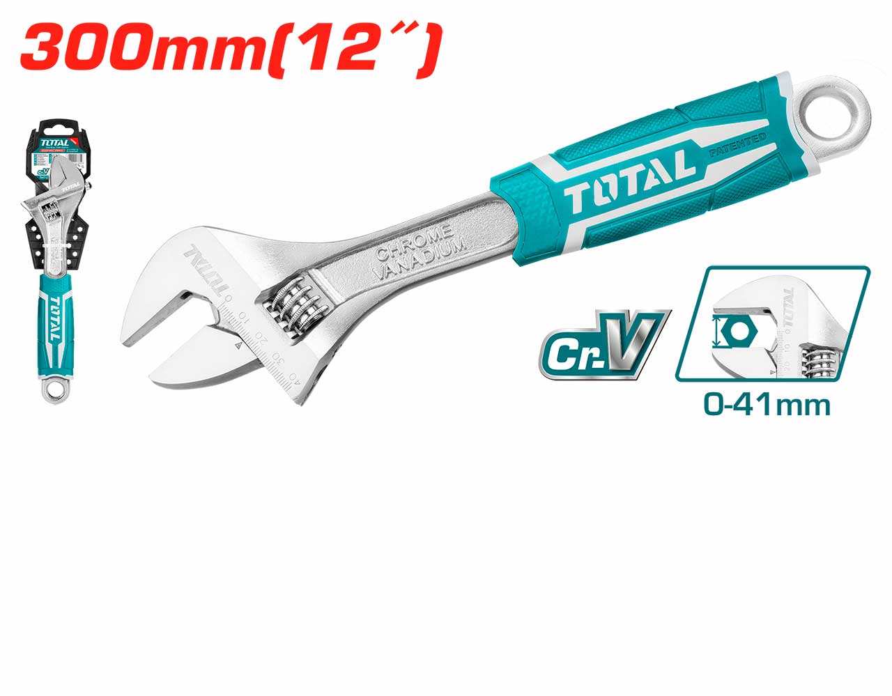 Total - 300mm (12") Adjustable Wrench