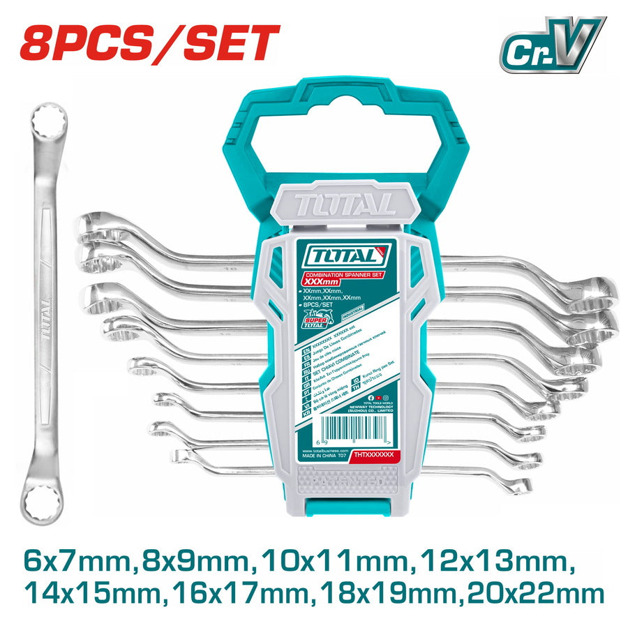 Total - Offset Ring Spanner Set (8 Pcs)