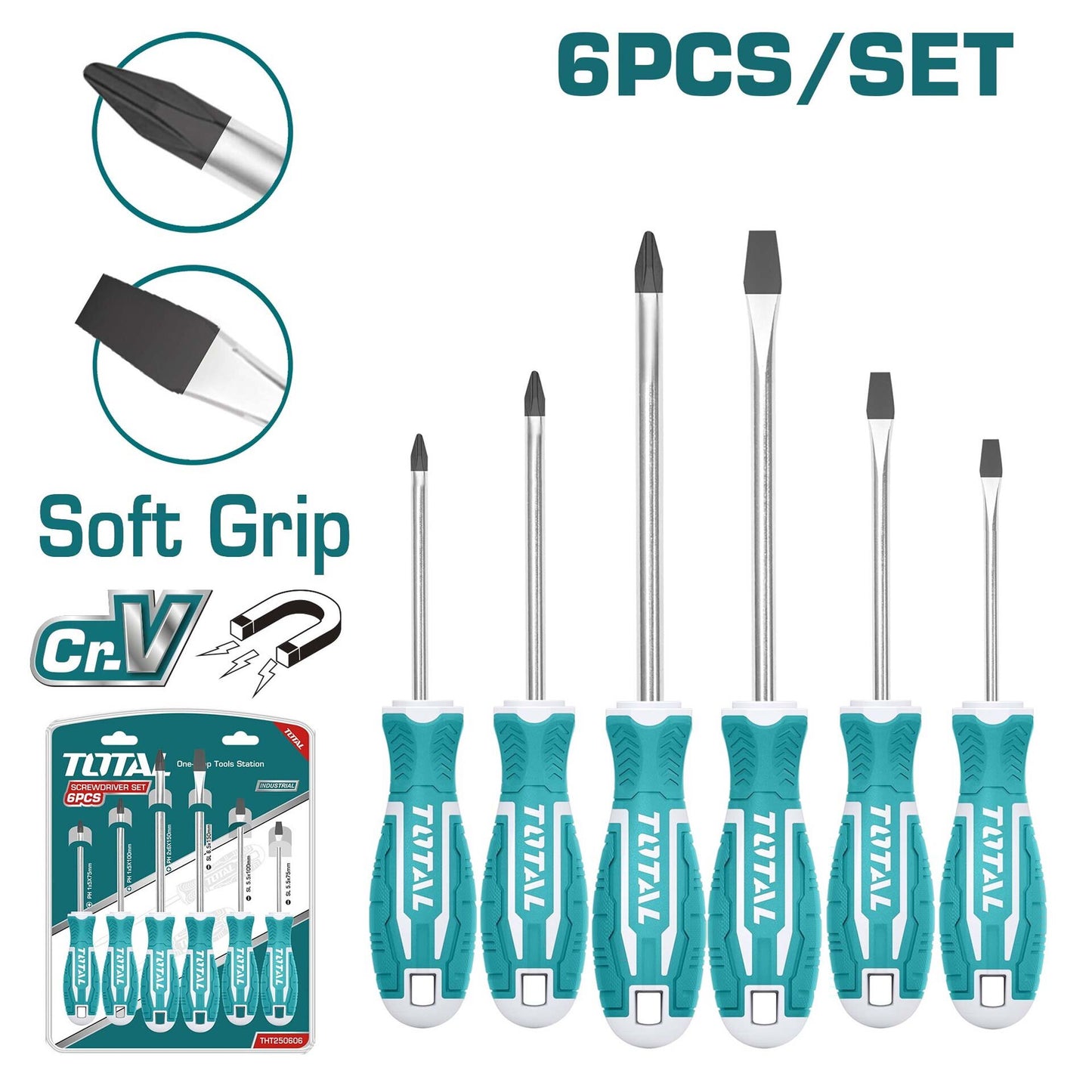 Total - Screwdriver Set (6 pcs)