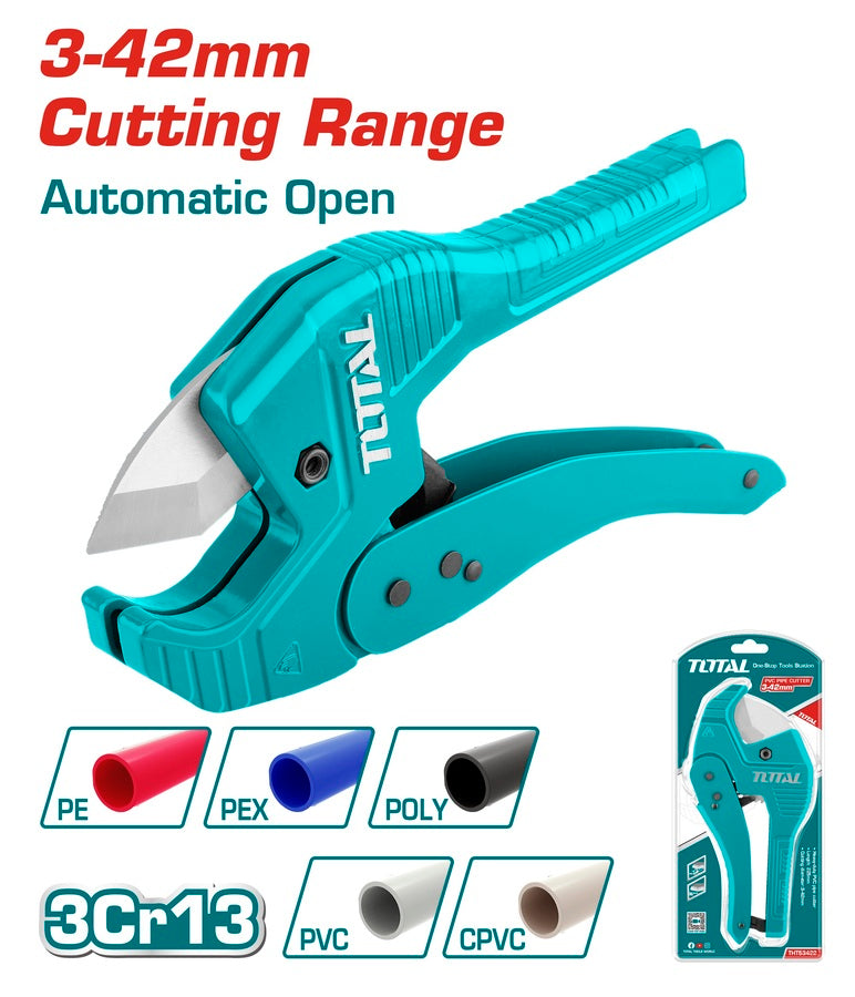 Total - PVC Pipe Cutter 3-42 mm Cutting Range