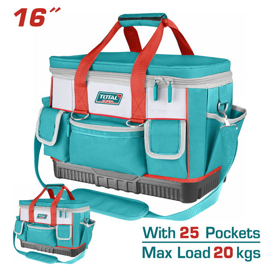 Total - 16" 25 Pocket 20Kg Tool Bag