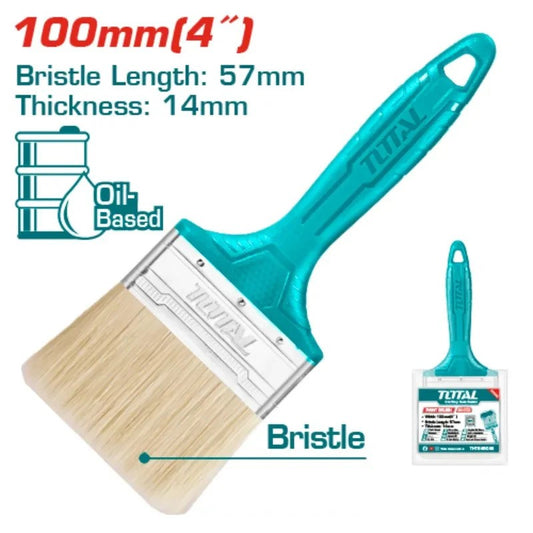 Total - 100mm (4") Plastic Handle Paint Brush