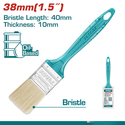 Total - 38mm (1.5") Plastic Handle Paint Brush