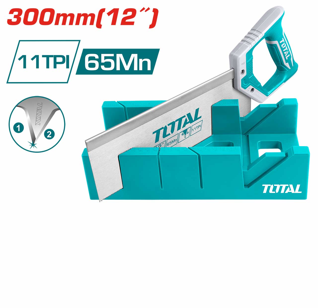 Total - 300mm (12") Mitre Box & Back Saw Set