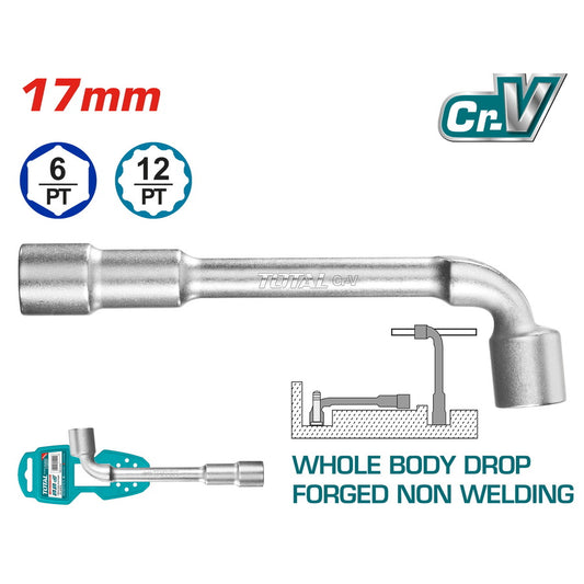 Total - 17mm L-Angled Socket Wrench