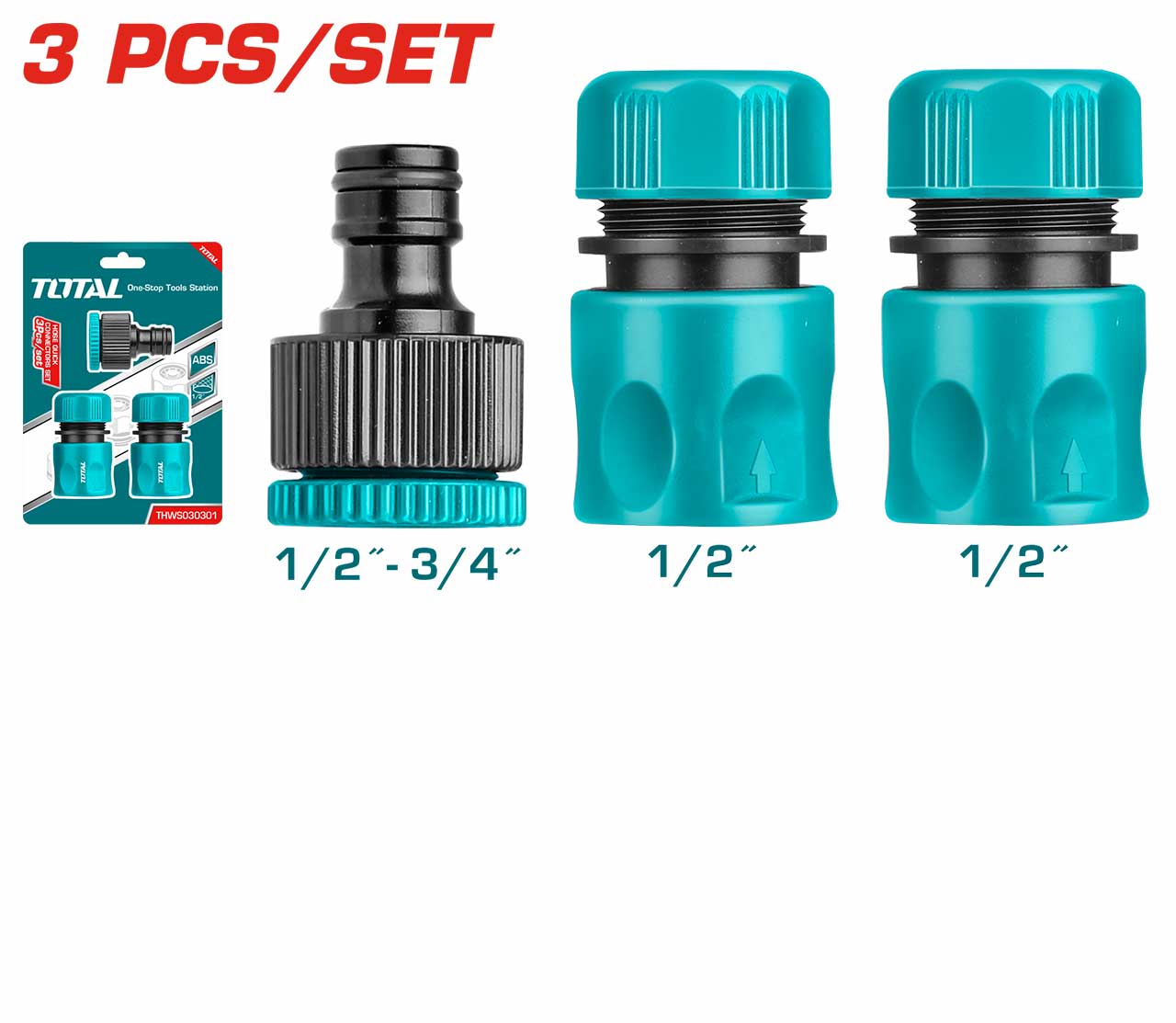 Total - Hose Connectors Set (3 Pcs)