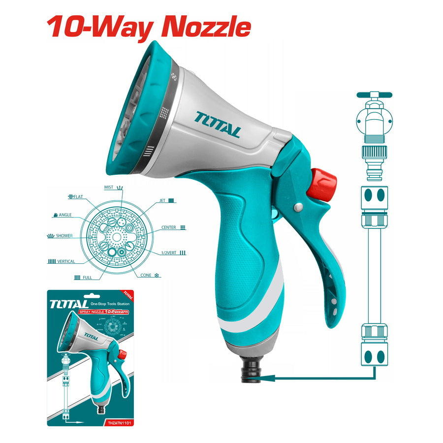 Total - 10 Way Metal Spray Nozzle