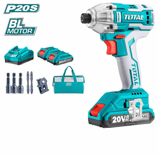 Total - 1/4" 20V Impact Driver (2 Battery + 1 Charger)