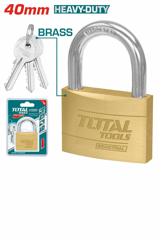 Total - 40mm 142g Brass Heavy Duty Pad Lock