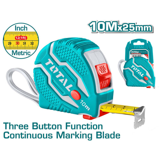 Total - 10m Steel Measuring Tape