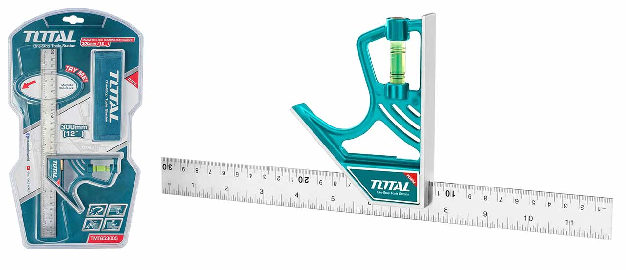 Total - Magnetic Lock Combination Square