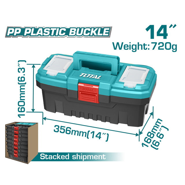 Total - 14" 10Kg Max Plastic Tool Box