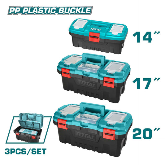 Total - Plastic Tool Box Set (3 Pcs)