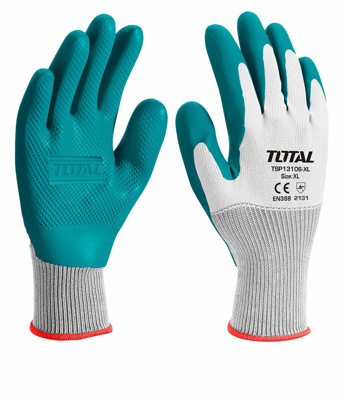 Total - XL White Latex Gloves