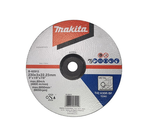 Makita -  230 x 3 x 22 mm - 9 x 1/8 x 7/8 "  Metal Cut Off Wheel