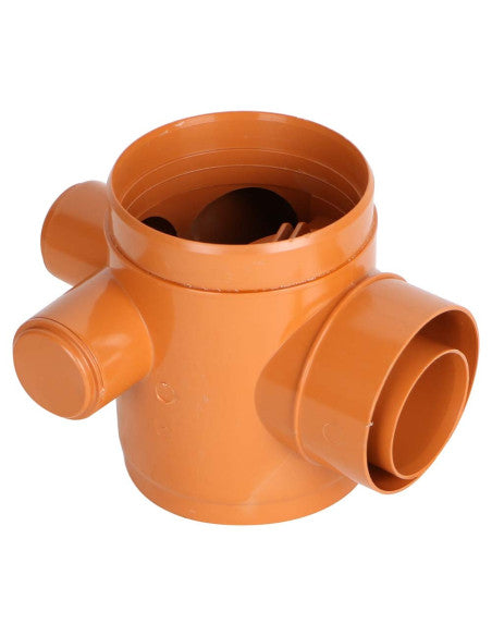 Al Adasani - 4" x 2" PVC Drainage Floor Gulley Short Plain Ended سيفون باركية 4×2.50عدسانى قصير