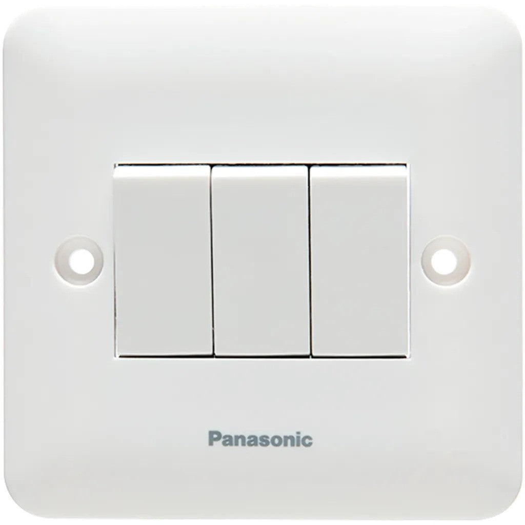 Panasonic - 10A, 3 Gang, Switch