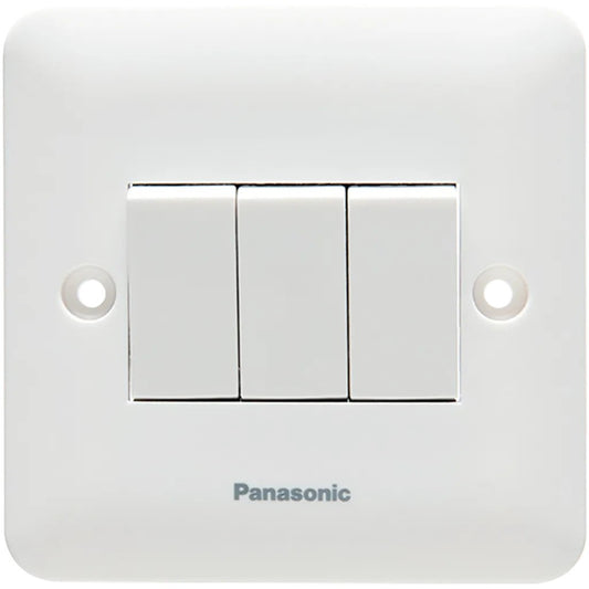 Panasonic - 10A, 3 Gang, Switch