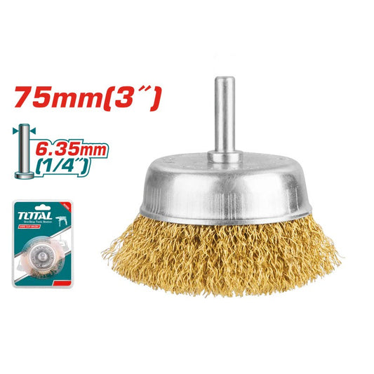 Total - 3" 75mm Wire Cup Brush