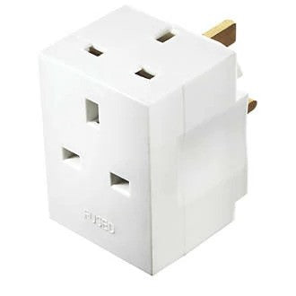 MasterPlug - Fused 3 Way Plug Adaptor 13A