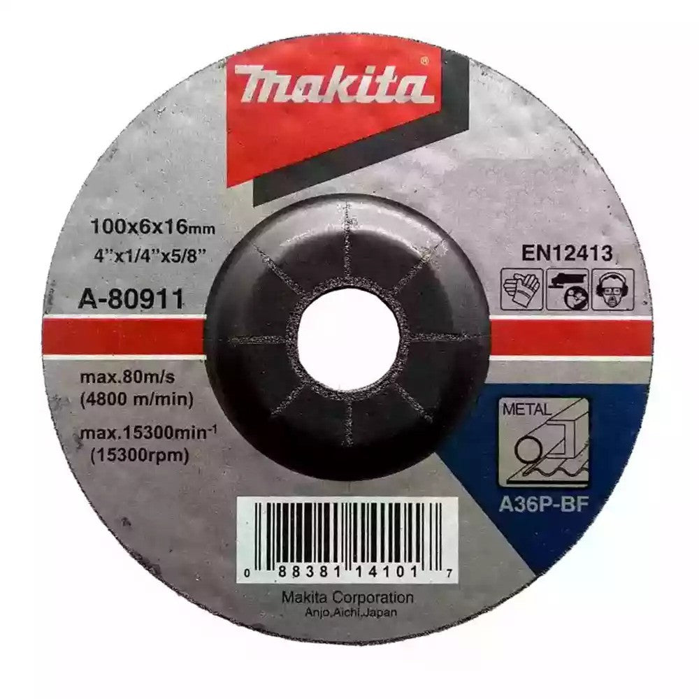 Makita - 100 x 6 x 16 mm - 4 x 1/4 x 5/8 " Grinding Disc