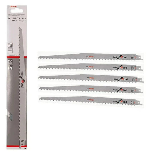 Bosch -  300mm Reciprocating Saw Blade for Wood (5 Pcs)