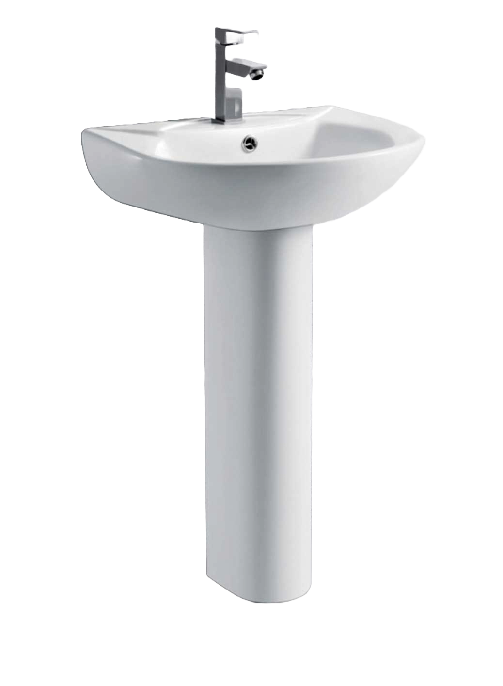 Zotto - Full Pedestal Circular White Wash Basin