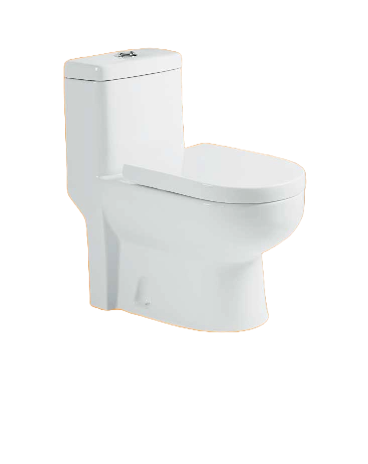 Zotto - White One Piece Toilet Size